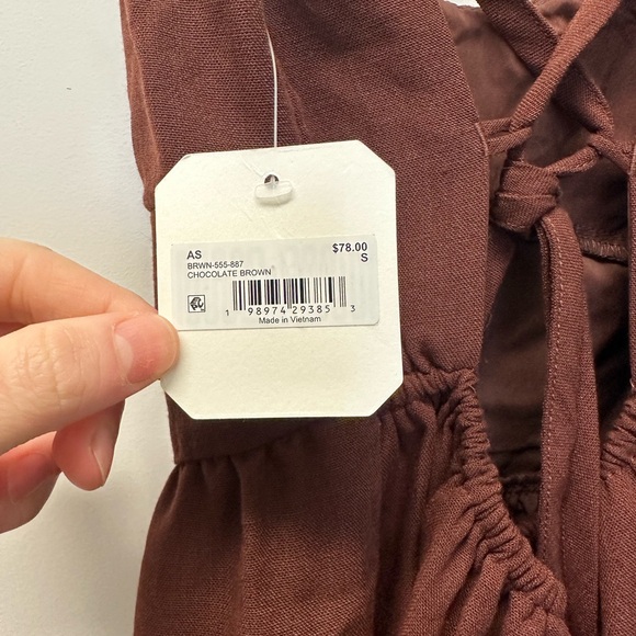 NWT Altar'd State Chocolate Brown Mini Dress - Picture 3 of 7